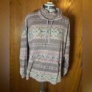 Chaps Tan and Cream Knit Sweater XL